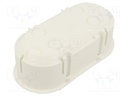 Enclosure: back box; Ø: 62mm; Z: 45mm; plaster embedded; white