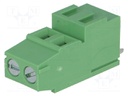 PCB terminal block; angled 90°; 5mm; ways: 2; on PCBs; 2.5mm2; 24A