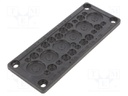 Multigate grommet; TPE (thermoplastic elastomer); black; IP65