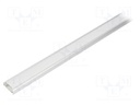 Profiles for LED modules; white; surface; natural; L: 2m; anodized