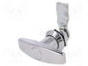 Lock; without cylinder; zinc and aluminium alloy; 21mm; chromium