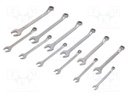 Key set; bent,combination spanner; Pcs: 12