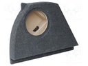 Car loudspeaker enclosure; MDF; black melange; textil; 15l; 250mm