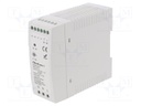 Power supply: switched-mode; 60W; 24VDC; 2.5A; 220÷240VAC; DIN