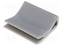 Self-adhesive cable holder; PVC; grey