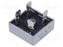 Single-phase bridge rectifier; Urmax: 400V; If: 15A; Ifsm: 300A