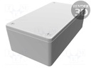 Enclosure: multipurpose; X: 66mm; Y: 121mm; Z: 40mm; 1591XX; ABS; grey