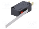 Microswitch SNAP ACTION; with lever; SPDT; 0.1A/125VAC; ON-(ON)