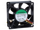 Fan: DC; axial; 12VDC; 70x70x25mm; 83.25m3/h; 45dBA; ball bearing