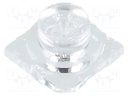 LED lens; square; Mat: PMMA plexiglass; transparent; 152÷174°