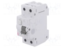 RCBO breaker; Inom: 32A; Ires: 100mA; Poles: 2; 230/400VAC; DIN; IP20