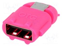 Adapter; OTG,USB 2.0; USB A socket,USB B micro plug