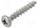 Screw; SPAX®; 6x40; Head: cheese head; Pozidriv; steel; zinc; BN: 615