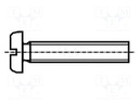 Screw; M6x20; DIN: 85A; Head: cheese head; slotted; polyamide