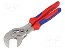 Pliers; universal wrench; 180mm; steel; Steps: 13