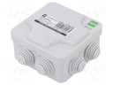 Enclosure: junction box; X: 102mm; Y: 102mm; Z: 47mm; IP55; grey