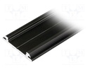 Profiles for LED modules; surface; black; L: 2m; aluminium