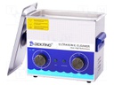 Ultrasonic washer; 240x140x100mm; 40kHz; 20÷80°C; 230VAC; Plug: EU