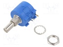 Potentiometer: shaft; multiturn; 1kΩ; 2W; ±5%; 6.3mm; linear