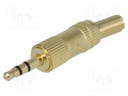 Plug; Jack 3,5mm; male; stereo; with strain relief; straight
