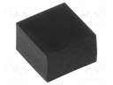 Self-adhesive foot; black; rubber; Y: 6mm; X: 6mm; Z: 4mm