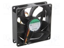 Fan: DC; axial; 12VDC; 92x92x25mm; 127.4m3/h; 46.1dBA; ball bearing