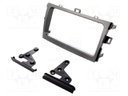 Radio mounting frame; Toyota; 2 DIN; silver