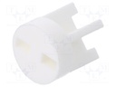 Spacer sleeve; LED; Øout: 6mm; ØLED: 5mm; L: 6.5mm; natural; UL94V-0