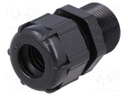 Cable gland; with long thread; PG16; IP68; Mat: polyamide; black