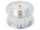 Belt pulley; T5; W: 16mm; whell width: 27mm; Ø: 37.4mm; aluminium