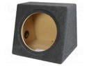 Car loudspeaker enclosure; MDF; black melange; textil; 30l; 300mm