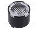 LED lens; round; Mat: PMMA plexiglass; transparent; 22÷49°; Ø: 10mm