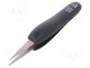 Tweezers; Blade tip shape: sharp; Tweezers len: 120mm; ESD