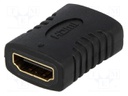 Adapter; HDMI socket,both sides; Colour: black