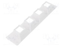 LED lens; rectangular; transparent; 50°; Colour: white; H: 20.2mm