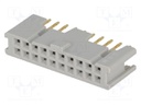 Socket; IDC; female; PIN: 20; THT; 2.54mm; Layout: 2x10