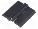 Hinge; Width: 40mm; zinc and aluminium alloy; black; H: 40mm