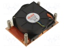 Heatsink: extruded; 12VDC; copper; 20.1m3/h; H: 27.6mm; W: 104mm