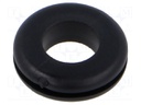 Grommet; black; UL94HB; TPR