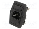 Connector: AC supply; socket; male; 10A; 250VAC; IEC 60320