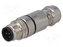 Plug; M12; PIN: 5; male; B code-Profibus; for cable; soldering; IP65