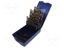 Drill set; for metal; high speed steel cobalt HSS-E; 25pcs.