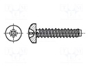 Screw; for metal; 2,2x8; Head: cheese head; Pozidriv; steel; zinc