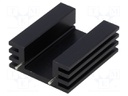 Heatsink: extruded; TO220; black; L: 38.1mm; W: 32mm; H: 14mm; 11K/W