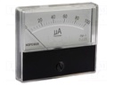 Ammeter; analogue; on panel; I AC: 0÷100uA; Class: 2,5; 70x60mm