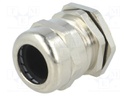 Cable gland; IP68; Mat: brass; Body plating: nickel