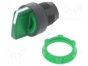 Switch: rotary; Stabl.pos: 1; 22mm; green; Illumin: LED; IP66; Pos: 2