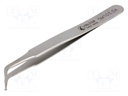 Tweezers; 115mm; Blades: curved; SMD