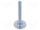 Foot of pin; Base dia: 40mm; M10; steel; Plunger length: 80mm