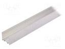 Profiles for LED modules; surface; natural; L: 1m; aluminium